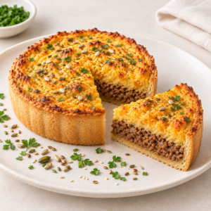 Pastel de carne papa y calabaza