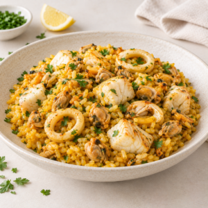 Arroz con frutos de mar