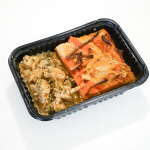 Pollo al verdeo con mil hojas de zanahoria y calabaza