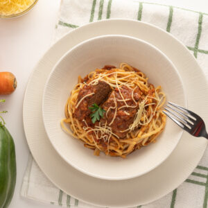 Spaghetti integral con estofado