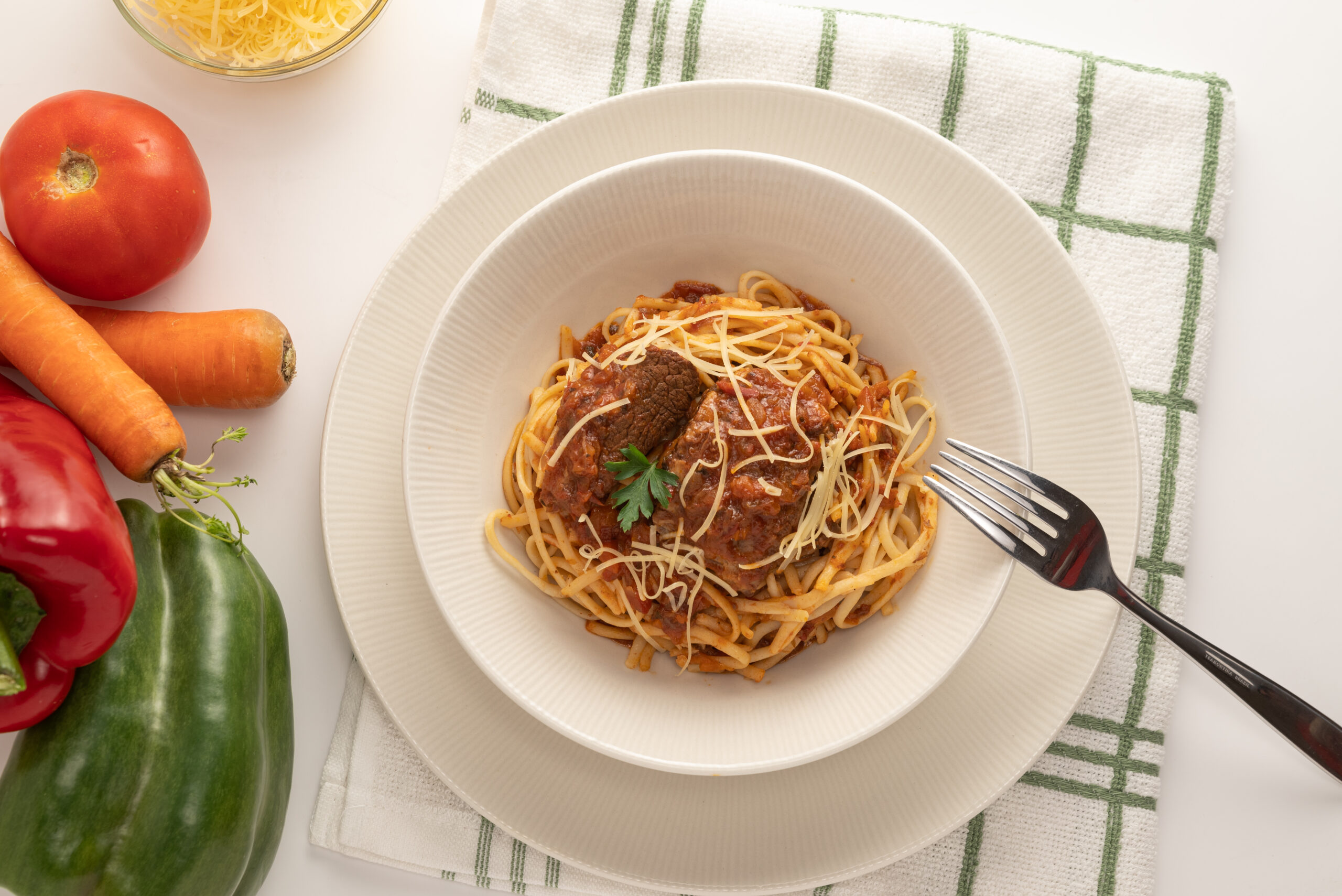 Spaghetti integral con estofado
