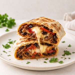 Wrap de carne desmechada